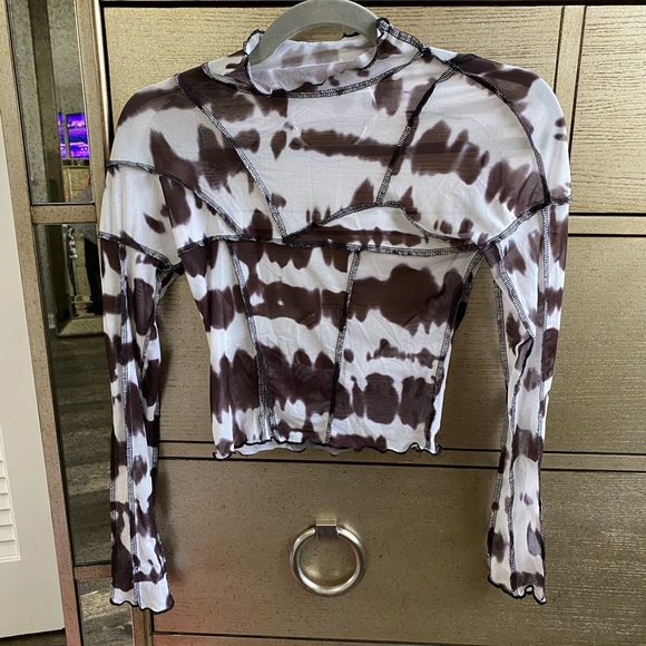 Tie dye mesh crop top - Picture 3 of 4